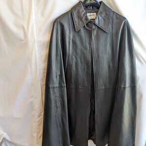 Awesome Genuine Leather Black Bagatelle CAPE!  Size Small-Medium